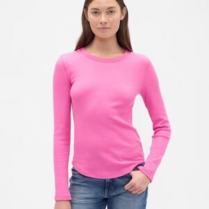 GAP Bright Pink Long Sleeve Tee